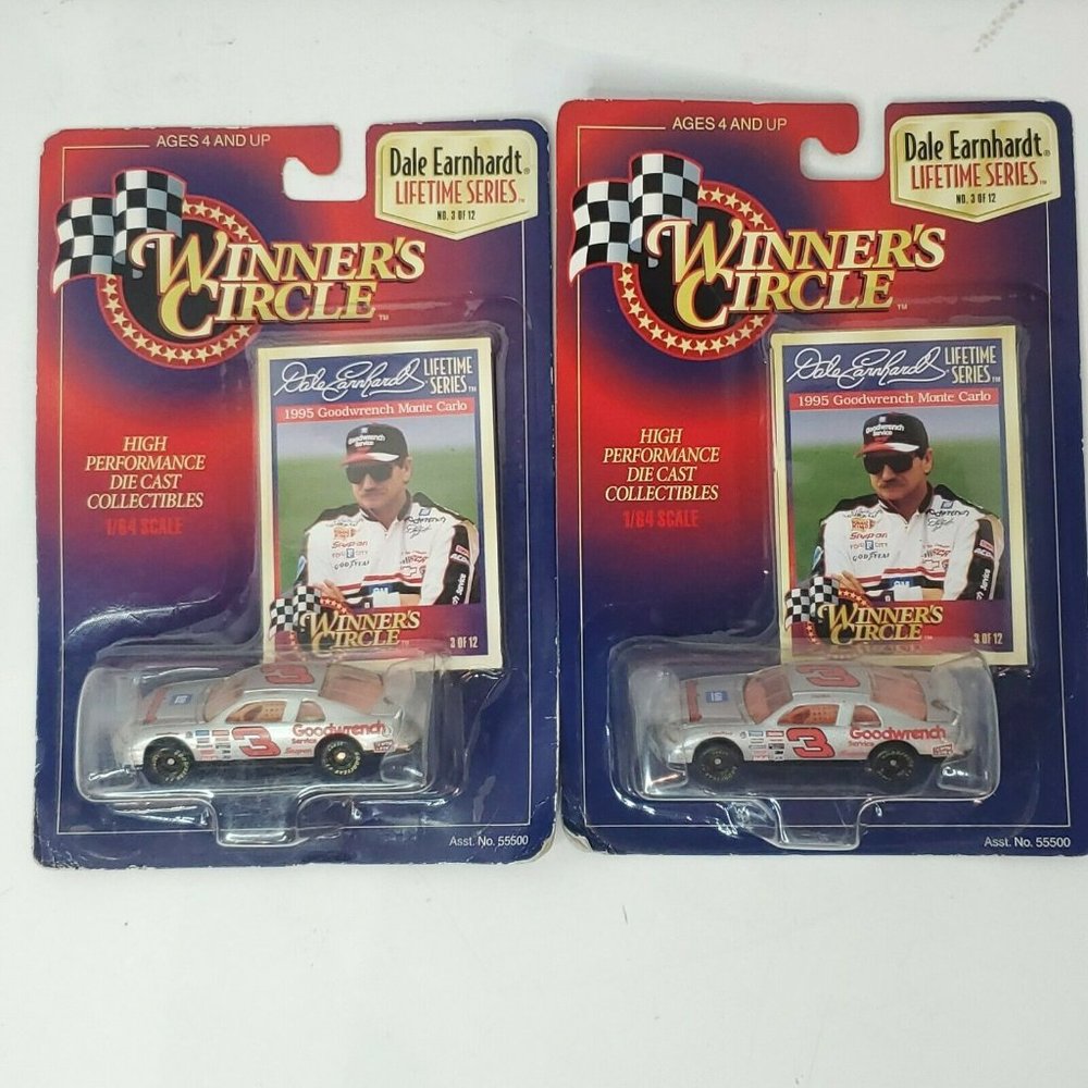 (2) 1997 Dale Earnhardt Sr #3 WINNERS CIRCLE LIFETIME SERIES 1/64 No 3 of 12